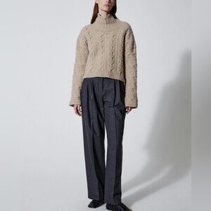 Dagmar Marina-ulltröja- Cozy Cable Knit Sweater